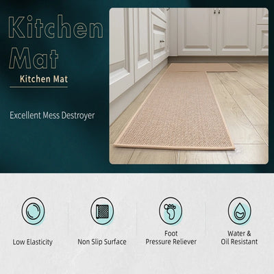 Waterproof Non-Slip Cotton Linen Kitchen Rug