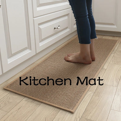 Waterproof Non-Slip Cotton Linen Kitchen Rug
