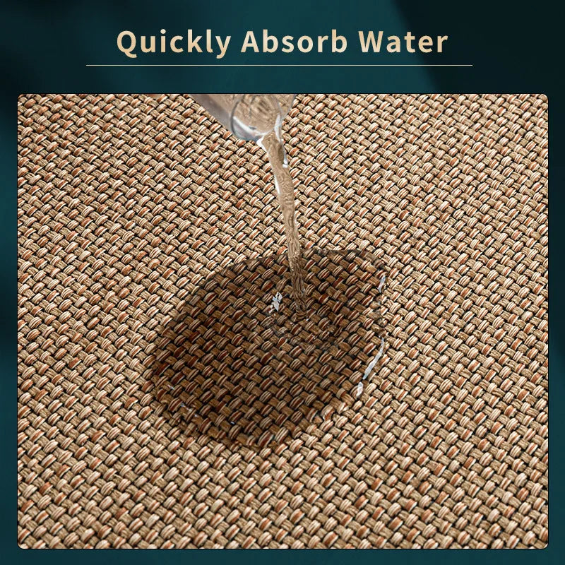 Waterproof Non-Slip Cotton Linen Kitchen Rug