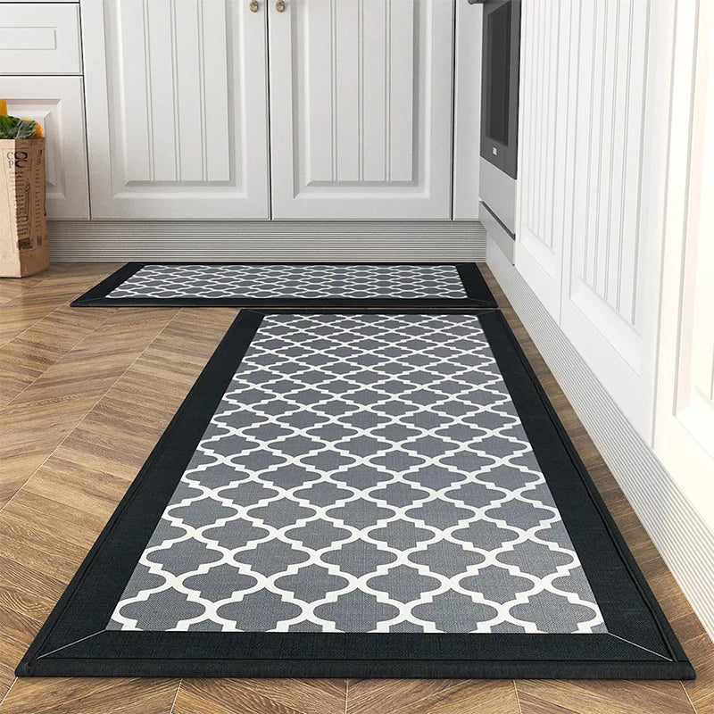 Waterproof Non-Slip Cotton Linen Kitchen Rug