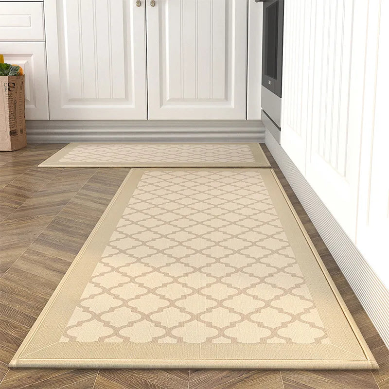 Waterproof Non-Slip Cotton Linen Kitchen Rug